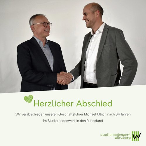 Ein herzlicher Abschied nach 34 Jahren im Studierendenwerk Würzburg: wir verabschieden unseren Geschäftsführer Michael...