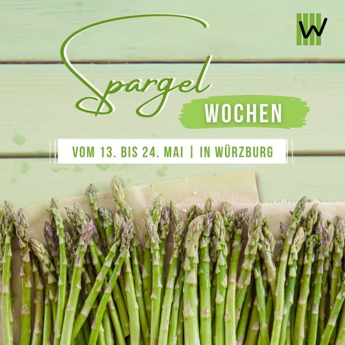 Vom 13. bis 24. Mai dreht es sich in Würzburg um DAS Gemüse der Saison, das auch noch wunderbar zu unserem grünen Logo...